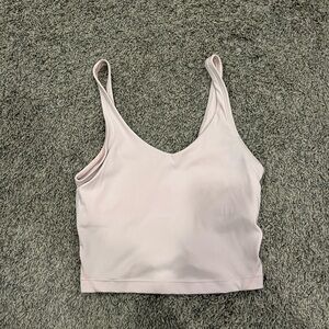 Light Pink V-Neck Crop Top